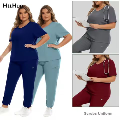 Women's Medical Uniform Set Nursing SPA Nursing Beauty Salon Beautician Uniforms Suit Pet Shop Pharm