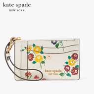 KATE SPADE NEW YORK MORGAN  BOUQUET TOSS EMBOSSED COIN CARD CASE WRISTLET K8900 กระเป๋าใส่เหรียญ