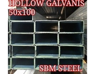 Besi HOLLOW GALVANIL 50x100 tebal 2mm FULL panjang 6 M