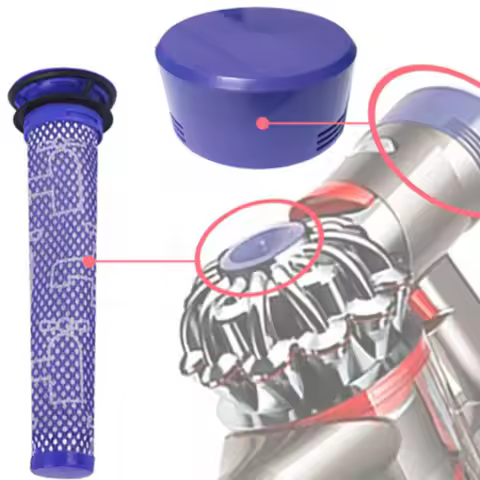 Pre Filter + HEPA Post-Filter kit for Dyson V7 V8 Vacuum Replacement Pre-Filter (DY-96566101) and Po
