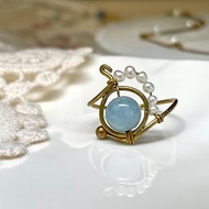 老林雜貨 | 海藍寶珍珠戒指