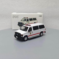 596 1: 64 Ford E-Series Vans-Chicago Fire Brigade Alloy Car Model Gift