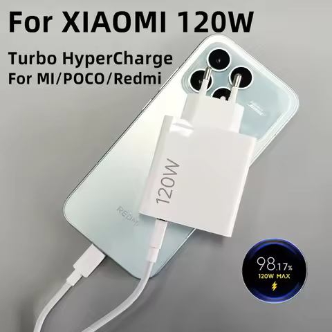120W For Xiaomi Usb GaN Charger Phone Hyper Charge Adapter For Mi 15 14 Pro 13T 12 Poco X7 F8 F7 Ult