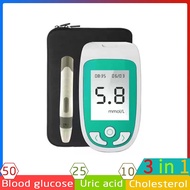 Blood Sugar Meter 3in1 Multifunction Cholesterol Uric acid Blood glucometer Sugar Meter Tester kit for Diabetes