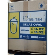 16 OZ OVAL GLASSJoyce Brand Tenten 16oz Thick U Cup/ 1 Carton of 1000 PCS