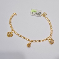 EMAS 375 RANTAI TANGAN BUDAK 375 GOLD LOVE BRACELET T110C
