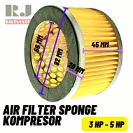 Air Filter Sponge Air Filter Air Compressor 3hp-5 HP Filter Element Air Compressor Filter
