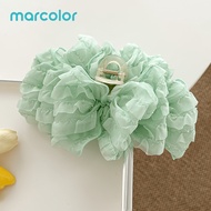 TEMU Marcolor Large (13cm/5.12in) Bubble Bow Claw Clip Korean Gauze Flower Hair Clip Elegant Hair Vo