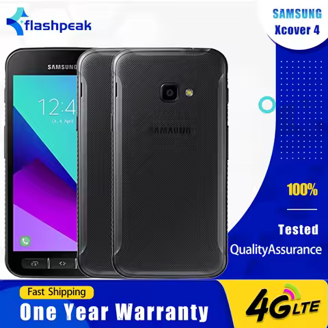 Original Samsung Galaxy Xcover 4 G390F 4G Smartphone 5.0'', 2GB RAM, 16GB ROM, 13MP+8MP, Exynos 7570