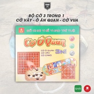 3 in 1 Chess Set Mandarin Box Go Checkers