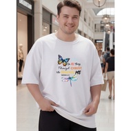 2Y603 [AIYOU] Lelaki Baju T Shirt Men Tshirt XL-5XL   Korean Style Oversized Clothes Men's Round Nec