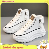 Fashion High-top Women's Sneakers Shoes Thick-soled Height Increasing Casual Sneakers Women Side Zip