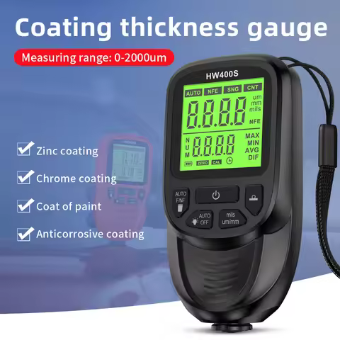 HW400S 0-2000UM Car Coating Thickness Gauge Paint Film Thickness Tester Paint Fe NFe Measuring Meter