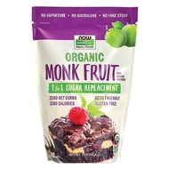 NOW Foods, Real Food, Organic Monk Fruit, 1-to-1 Sugar Replacement , 1 lb (454 g)