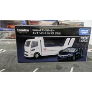 Diecast Tomica Truck Transporter and Honda Civic Type R FD2 Black Seal