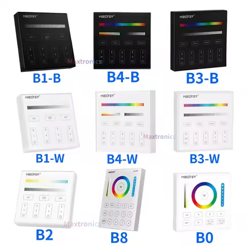 Miboxer B0 B1 B2 B3 B4 B8 2.4GHZ LED Touch Panel Remote 4-Zone/8-Zone Dimming Controller for Single 