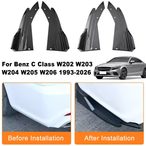 Car Rear Bumper Spoiler Lip Diffuser Side Skirt Splitter Wrap Angle Anti-Crash For Benz C Class W202