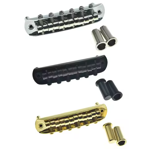 KAISH 9.5" Radius Electric Guitar Bridge with Large Barrel Saddles for Jaguar/Jazzmaster/Mustang Gui