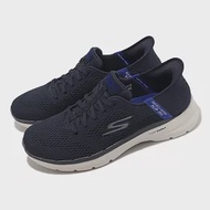 Skechers 休閒鞋 Go Walk 6-Free Hand 男鞋 藍 瞬穿科技 記憶鞋墊 健走鞋 套入式 216279NVBL