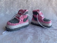 Nike Jordan 嬰兒靴運動鞋 Jordan 1 鉤針編織鞋淋浴