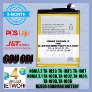 Original Nokia 2 & 2.1 TA-1029 TA-1080 -1035 1007 HE341 HE338 Battery 4000mAh Bateri Batery TA1080 T