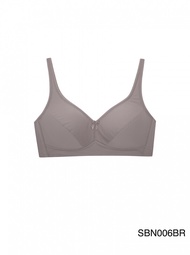 Sabina เสื้อชั้นใน Invisible Wire (ไม่มีโครง) รุ่น Fill Up Bra รหัส SBN006 สีน้ำตาล