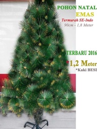 suku cadang Christmas Tree / Pohon Natal Emas 1,5 Meter Termurah se I