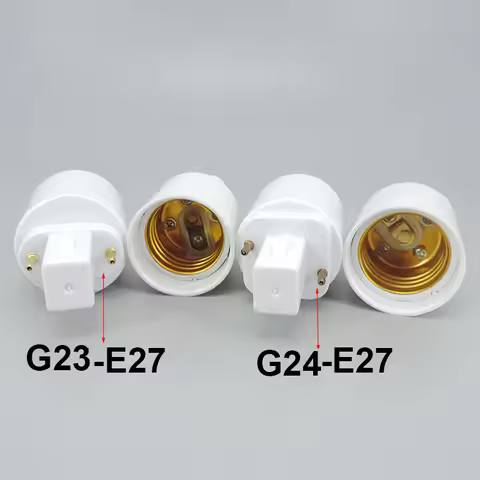 ABS LED G23/G24 To E27 Adapter Socket Halogen CFL Light Lamp Base Converter G23 to E27 Bulb Holder A