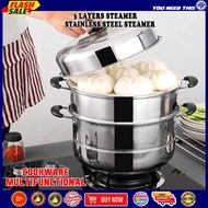 hot saleNEW 3 LAYERS STEAMER FOR PUTO 3 LAYER SIOMAI STEAMER STAINLESS STEEL STEAMER COOKWARE MULTIF