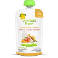 LITTLE ETOILE Organic Baby Food Puree Pouch Peach & Pear Custard