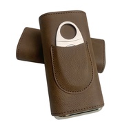 Two-End Hardware Cigar Set Cigar Bucket Cigar Box Cigar Moisturizing Cedar Wood Cigar Cutter 9.29