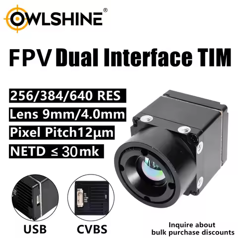 Thermal Camera fpv 256/384/640 9MM thermal imaging camera For FPV Drones with CVBS Interface Micro T