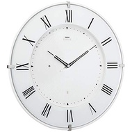 SEIKO HS542W Wall clock for living room bed room White Pearl 359x359x29mm Radio Analog EMBLEM