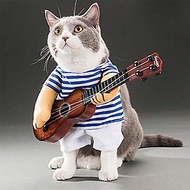 Musician Guitar Costume - Baju Raya Kucing Betina Jantan, Dog Cat Pet Puppy Clothes Shirt Dress, 狗狗衣服 Baju Monyet