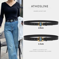 【2.5cm】Women's Belt Chamel Buckle Belts Genuine Leather Belt waistband for Female with Gift Box Fash