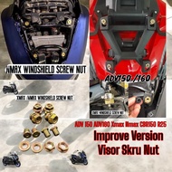 STONEPRO ADV 150 ADV160 Xmax Nmax CBR150 R25 4pcs Windshield Skru Nut Improve Version Visor Skru Nut
