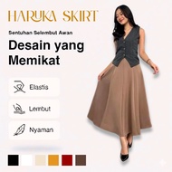 Haruka Skirt - Women's Flare Skirt - Korean Loose Maxi Skirt Women's Anti-Wrinkle Polyester Skirt