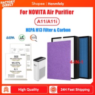 For Novita A11 | A11i Filter Replacement H13 True HEPA & Activated Carbon Filtration Filter