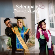 CUMLAUDE Sash CUSTOM LOGOsatin (read description)