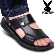 BIW016 [หนังแท้] รองเท้าแตะสำหรับผู้ชายฤดูร้อนใหม่รองเท้าแตะหนังนิ่มด้านล่างรองเท้าแตะผู้ชายรองเท้าคุณพ่อ