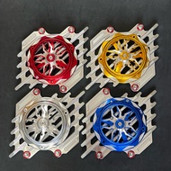 Water tank cover + PN radiator fan full aluminum cnc 3D to fit 2val/4val cars (free red salaya drago