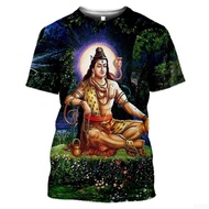 Summer Fashion Indian Deities graphic t shirts New Men Casual Oversized Nation Style Printed Round N