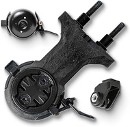 CloseTheGap Raceday dm Carbon Bicycle Computer Mount - Handlebar Clamp Suitable for stemplate Bolts mounting - Includes Adapters Compatible with Garmin, Wahoo, Bryton