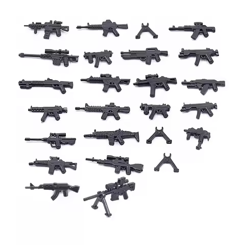 WW2 Military Building Blocks Solider Figures Gifts Weapons Rifle Machine Gun Pistol Equipments Acces