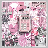 10/50 Sweet Pink Girl Series Instagram Stickers Handbooks Guka DIY Decorative Stickers