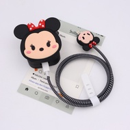 Cute Minnie 5in1 Set Charger Protector Cover for iPhone 40W Charger Head Cover Sets Protector