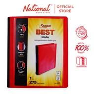 Seagull Ring Binder 3r BCP10 A4 1inches Dtype PP Cover With Front Pocket, Red - Files & Folders