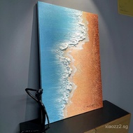 Thick Texture Decorative Painting Seascape Waves Beach Oil Painting Sandstone Grain Three-Dimensiona