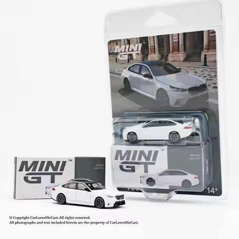 MINIGT 1:64 BMW M5 Alpine White Alloy Diecast Car Model Collection
