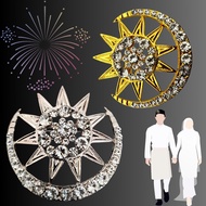 (Saiz Besar) Kerongsang Dokoh Songkok Tanjak Bulan Bintang Pengantin Nikah Raya Gold Silver Batu Pre